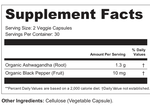 Supplement Facts for Glow